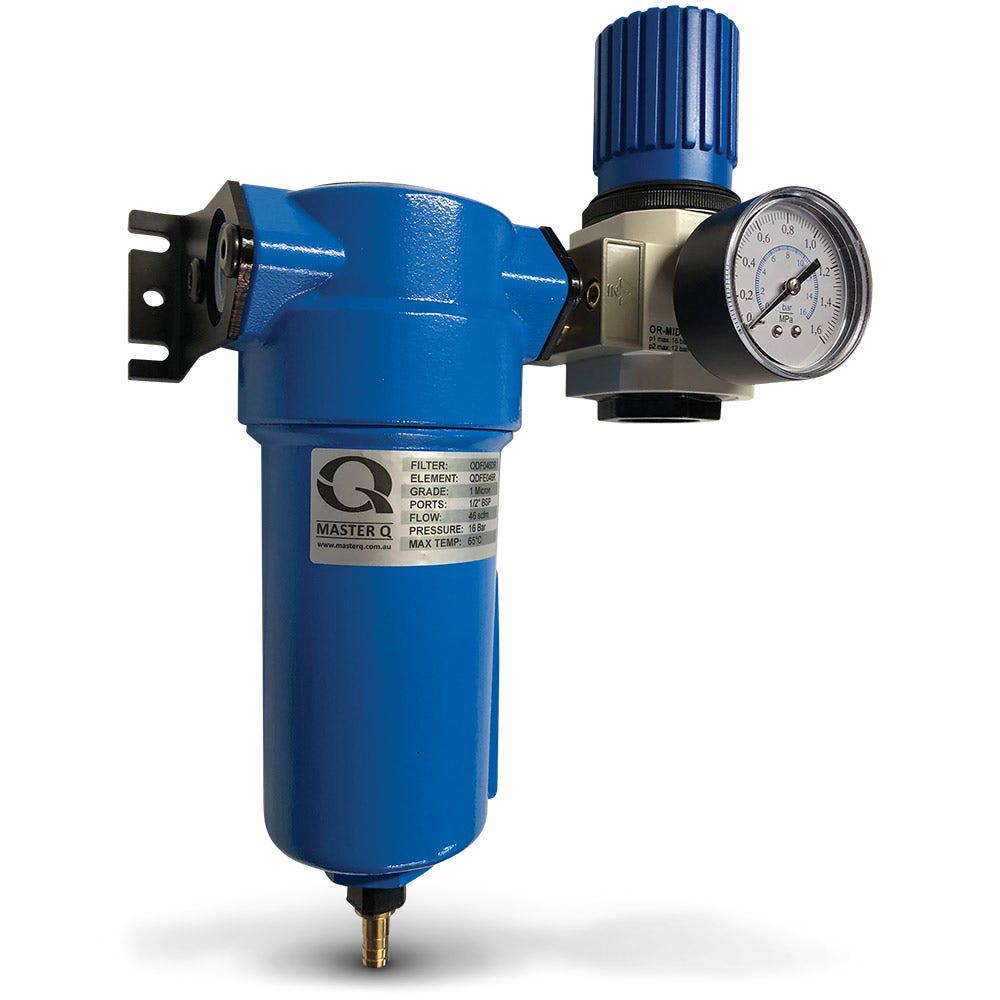 MASTER Q 1 2inch 0.01 Micron Main Line Filter Set w. Outlet Regulator QDF046DSSET