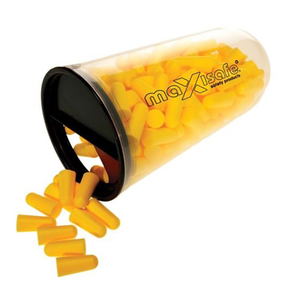 MAXISAFE Class 5 26DB Uncorded Earplugs - 100 Tradies Pack HEU660