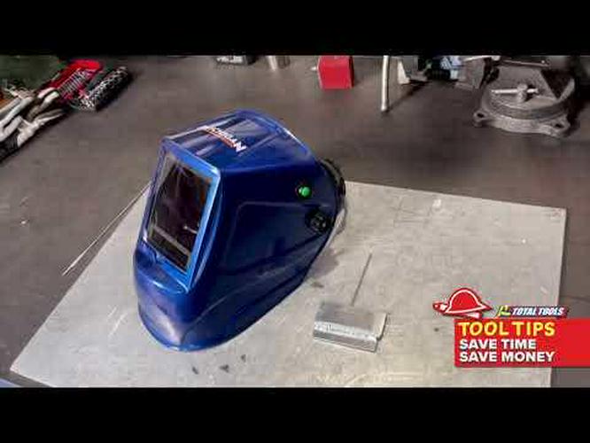 MICHIGAN XL Variable Shade Auto Adjust Digi >2A Welding Helmet - Blue MIC1000VDIG