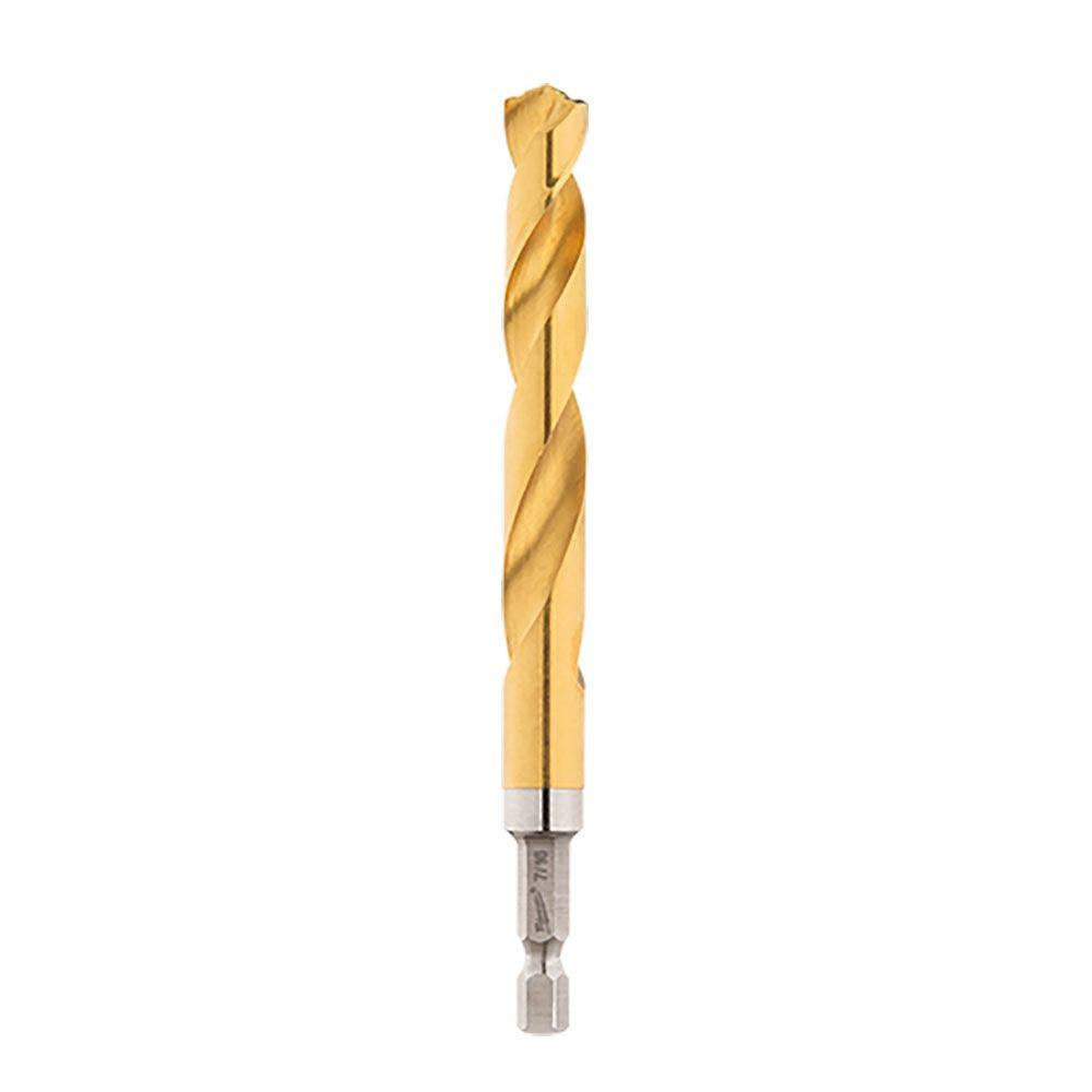 MILWAUKEE 11.0 x 125mm 1 4-Hex Quick-Change HSS-TiN Jobber Drill Bit - RED-HELIX 48894825