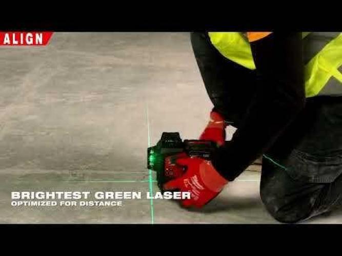 MILWAUKEE 12V 3 Plane Multiline Laser Level - Green Beam M123PLA-0C