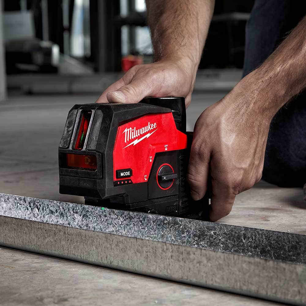 MILWAUKEE 12V Cross Line + 2 Plumb Laser Skin M12CPL-0C
