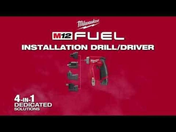 MILWAUKEE 12V Fuel 2 x 2.0Ah 9.5mm Installation Drill Driver Kit M12FDDXKIT202B