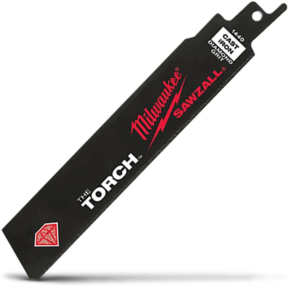 MILWAUKEE 150mm Diamond-Grit Reciprocating Saw Blade for Cast Iron Brick Cutting - The TORCH 48001440