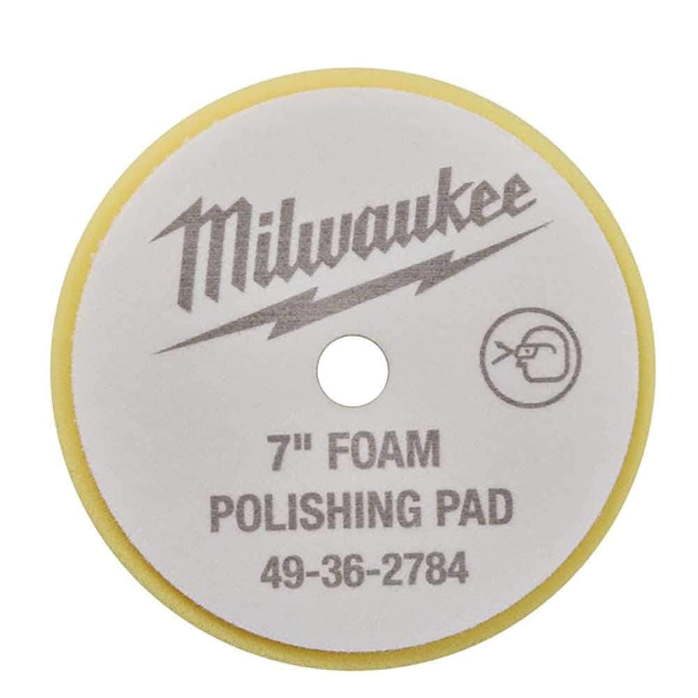 MILWAUKEE 180mm Hook and Loop Yellow Foam Polishing Pad 49362784