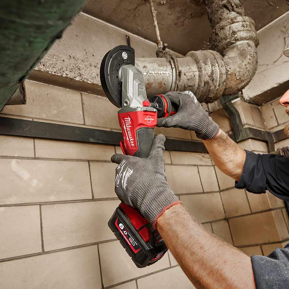 MILWAUKEE 18V FUEL Brushless 125mm Flathead Braking Angle Grinder M18FAGF125XPDB-0