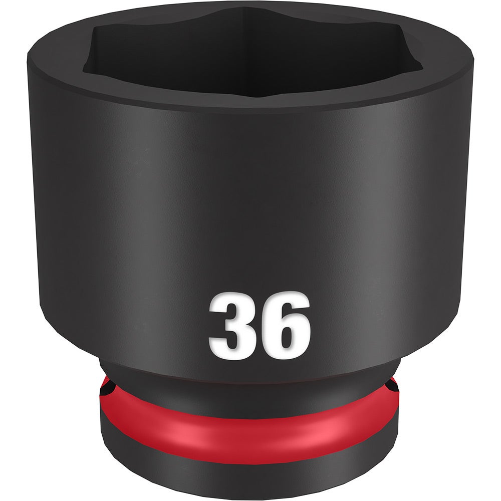MILWAUKEE 1 2inch Drive 36mm Standard 6 Point Impact Socket - SHOCKWAVE 49666268
