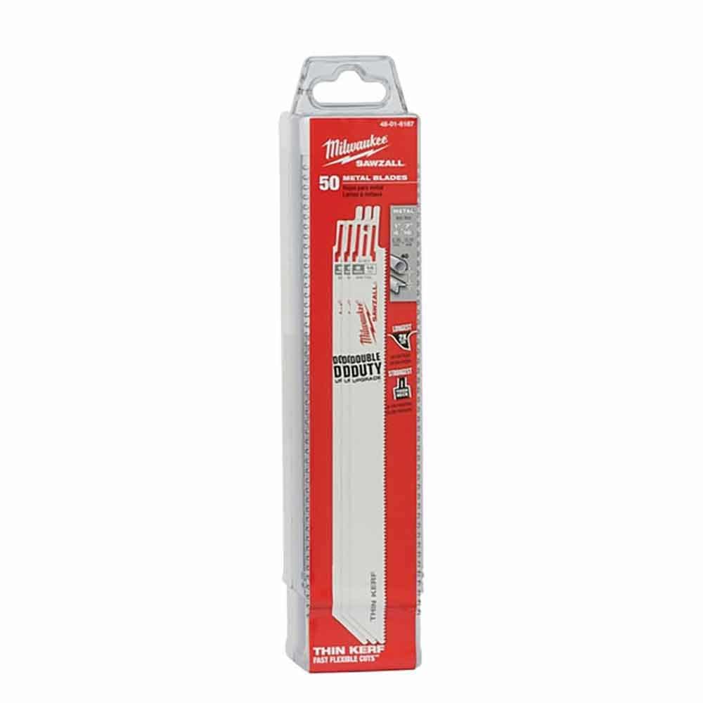 MILWAUKEE 230mm 14TPI Bi-Metal Reciprocating Saw Blade for Metal Cutting - THIN KERF - 50 Piece 48016187