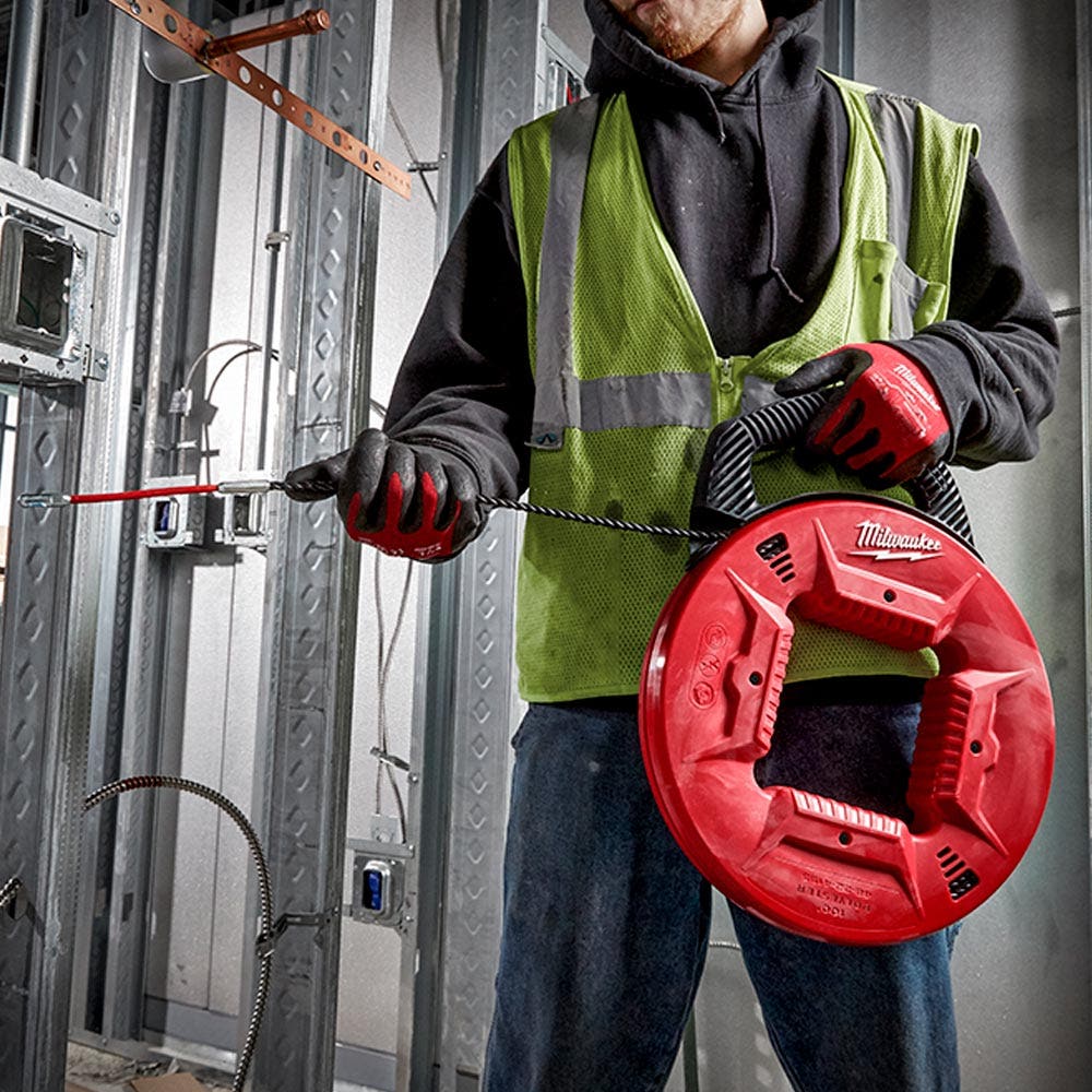 MILWAUKEE 30m/100ft Polyester Fish Tape Metal Leader 48224195