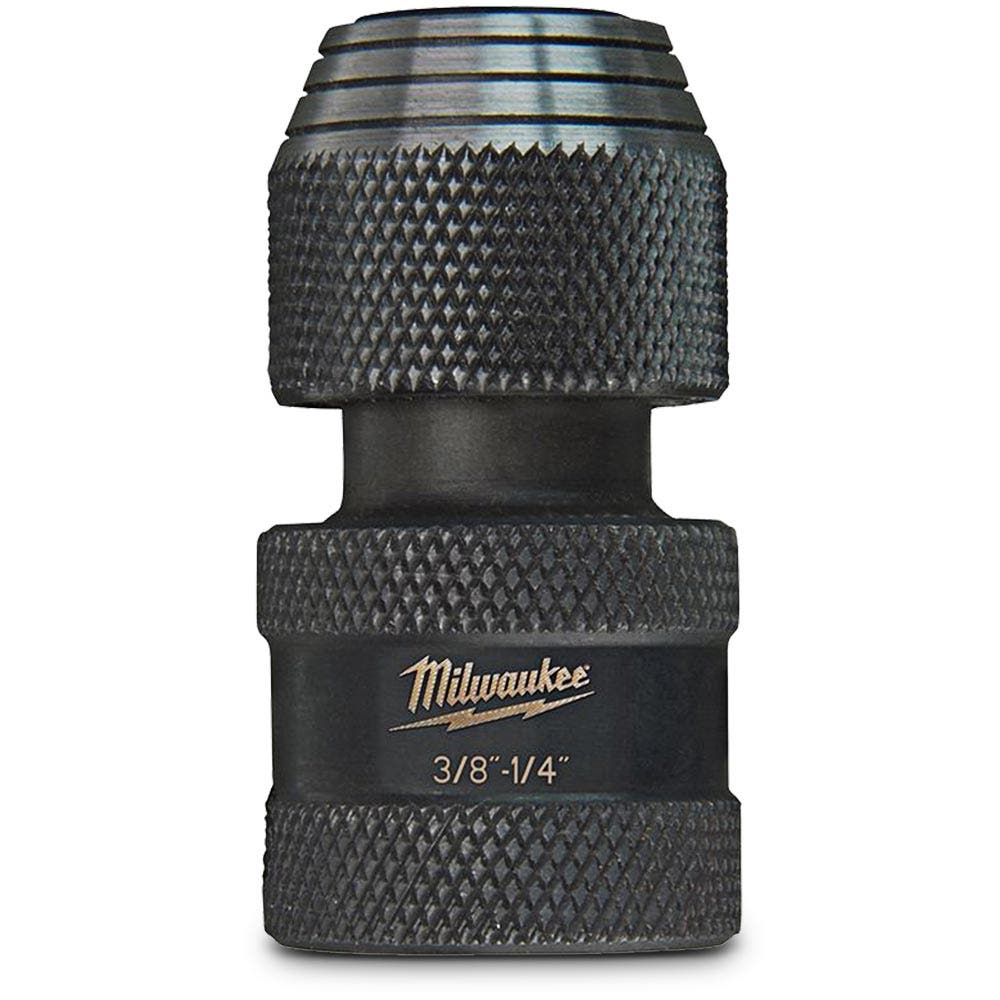MILWAUKEE 3 8-Drive Socket to 1 4-Hex Quick-Change Adaptor - SHOCKWAVE 48034405