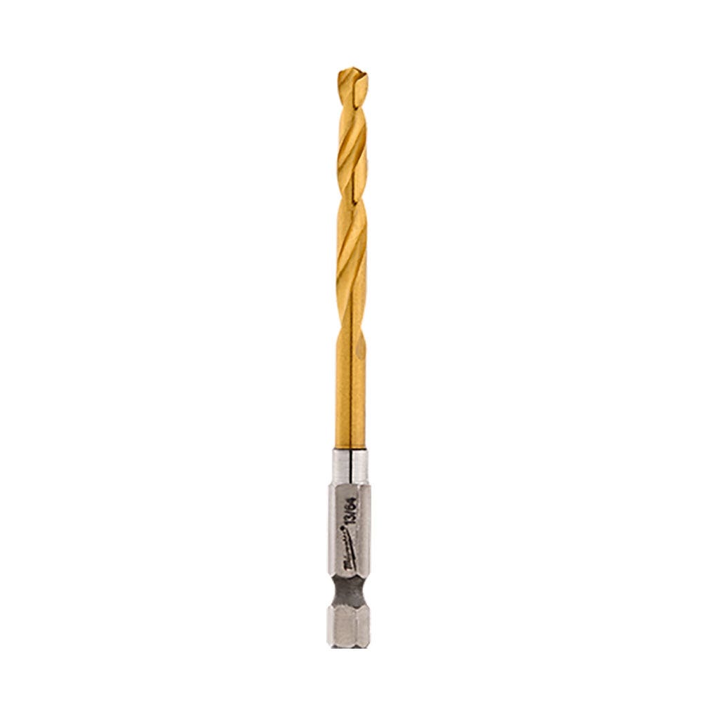 MILWAUKEE 4.5 x 76mm 1 4-Hex Quick-Change HSS-TiN Jobber Drill Bit - RED-HELIX 48894810