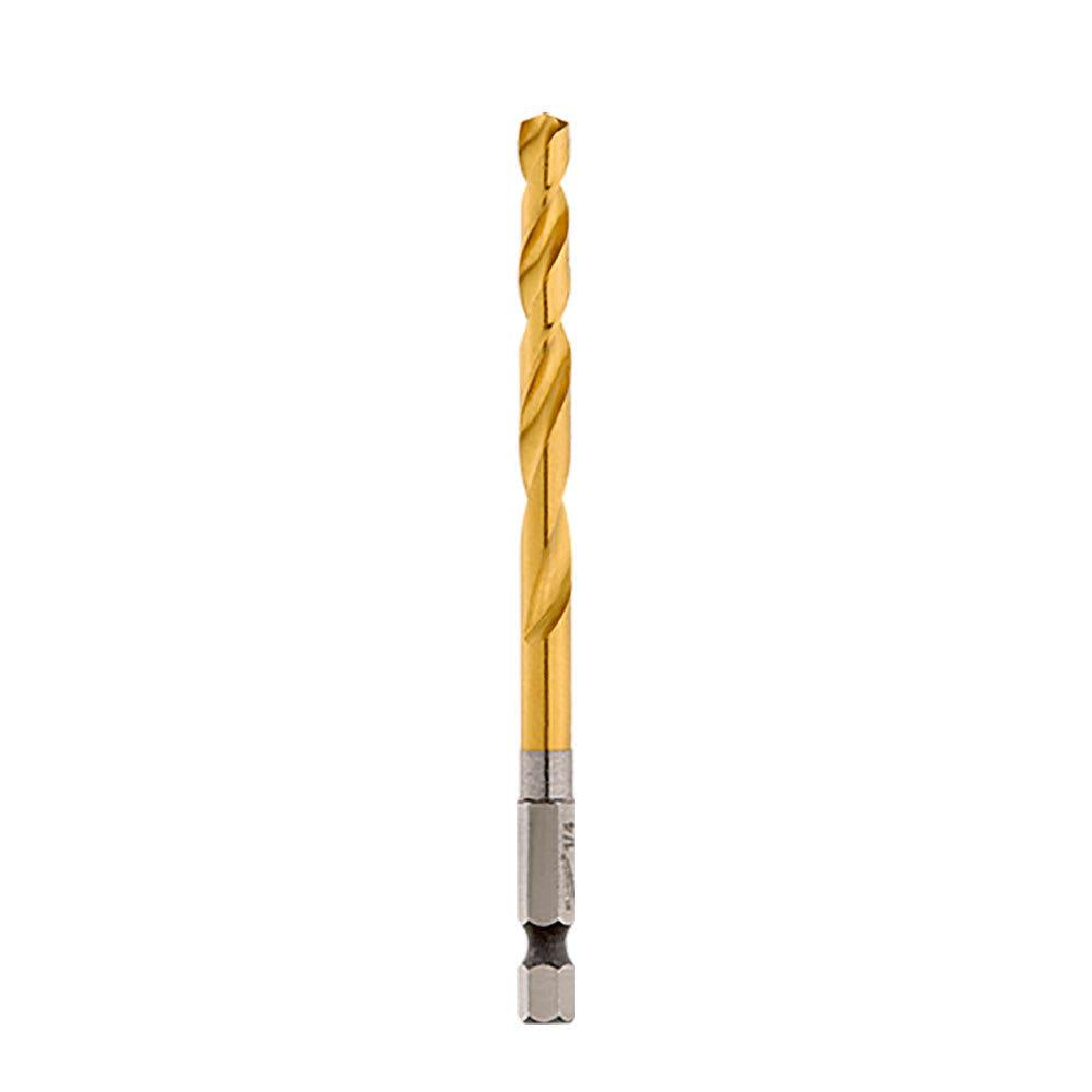 MILWAUKEE 5.5 x 104mm 1 4-Hex Quick-Change HSS-TiN Jobber Drill Bit - RED-HELIX 48894813