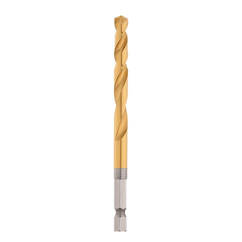 MILWAUKEE 6.5 x 107mm 1 4-Hex Quick-Change HSS-TiN Jobber Drill Bit - RED-HELIX 48894815