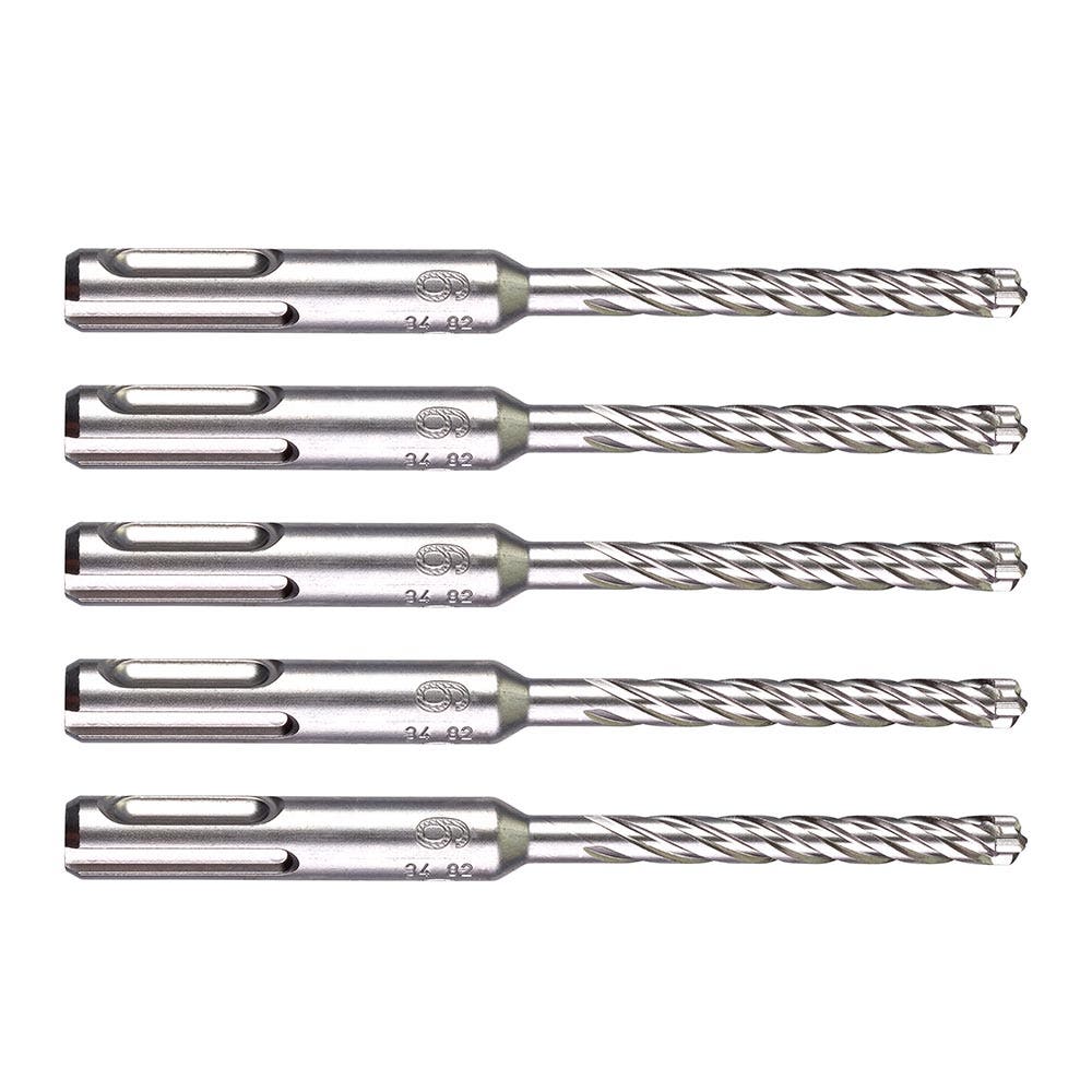 MILWAUKEE 6.5 x 115mm SDS Plus 4-Cutter TCT Masonry Drill Bit - 5 Piece 4932479672