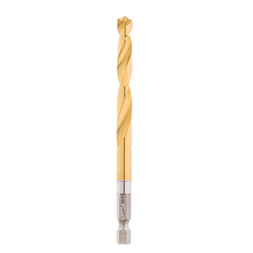 MILWAUKEE 6.8 x 108mm 1 4-Hex Quick-Change HSS-TiN Jobber Drill Bit - RED-HELIX 48894816