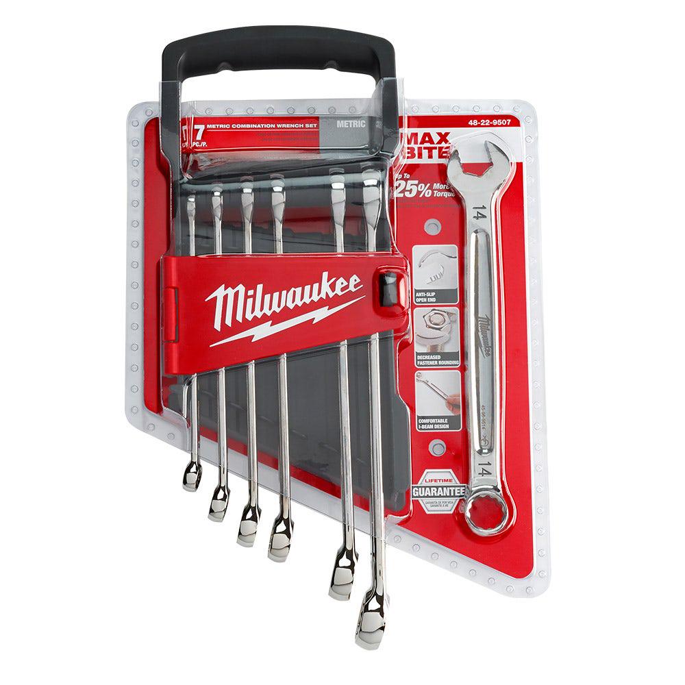 MILWAUKEE 7 Piece Metric Combination Spanner Set 48229507