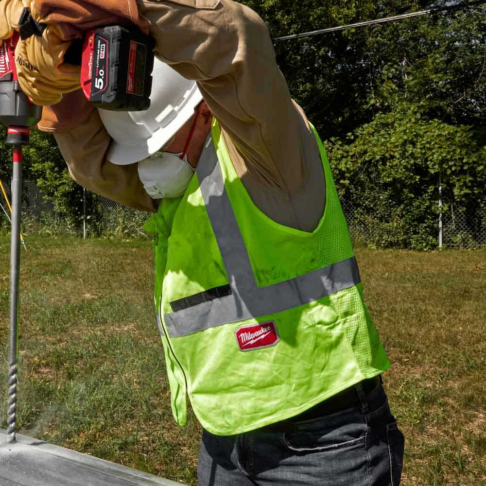 MILWAUKEE High Visibility Yellow Safety Vest 48735021