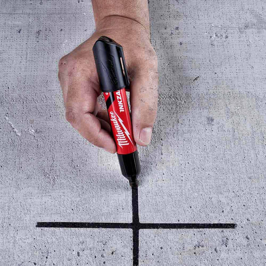 MILWAUKEE INKZALL Black Large Chisel Tip Marker 48223255