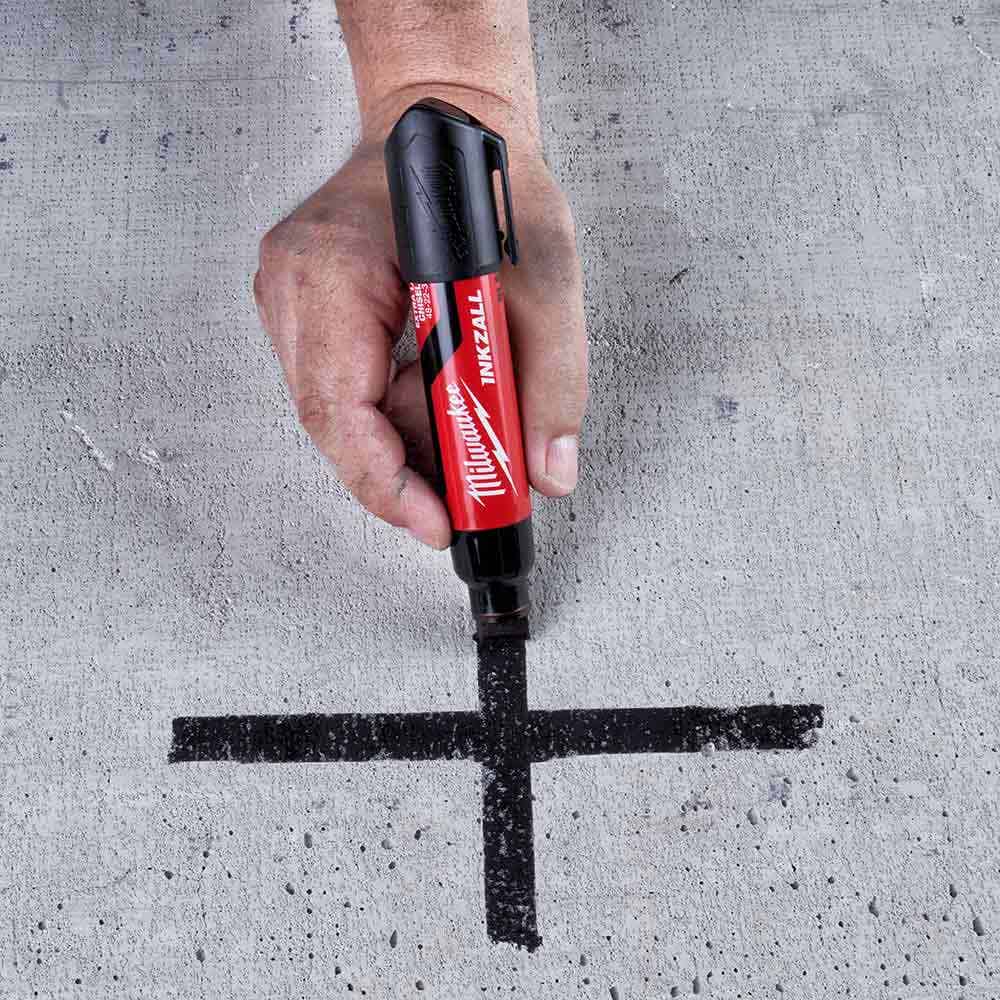 MILWAUKEE INKZALL Black Extra Large Chisel Tip Marker 48223265
