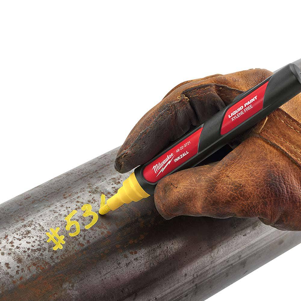 MILWAUKEE INKZALL Liquid Permanent Marker - Yellow 48223721