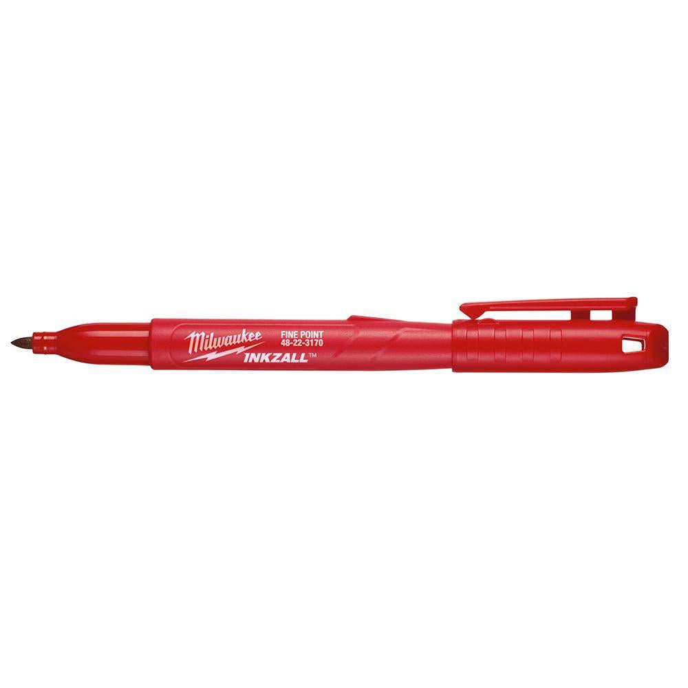 MILWAUKEE INKZALL Red Fine Permanent Marker 48223170