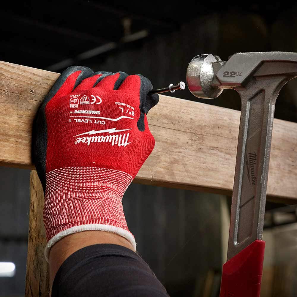 MILWAUKEE Nitrile Dipped Gloves Cut 1(A) - 12 Pack 48228900A