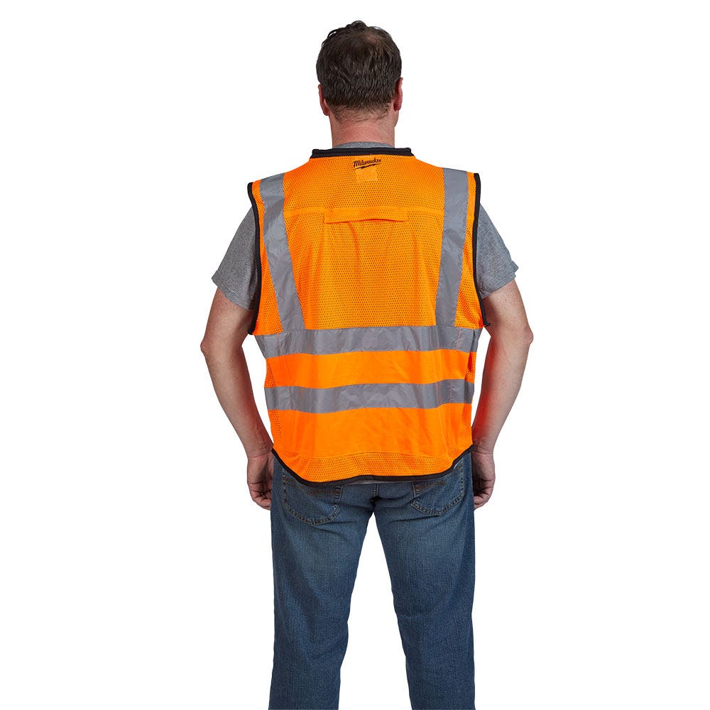 MILWAUKEE Premium High Visibility Orange Safety Vest 48735051