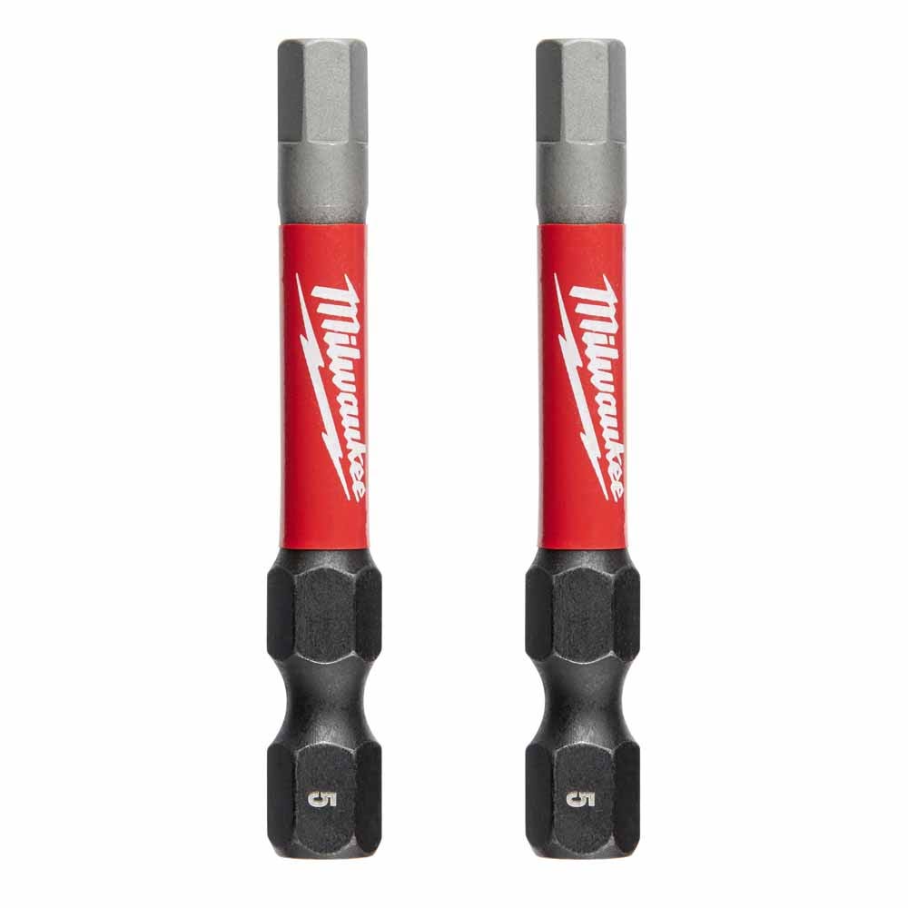 MILWAUKEE SHOCKWAVE Power 5mm x 50mm (2") Hex Screwdriver Bit - 2 Piece 48324737