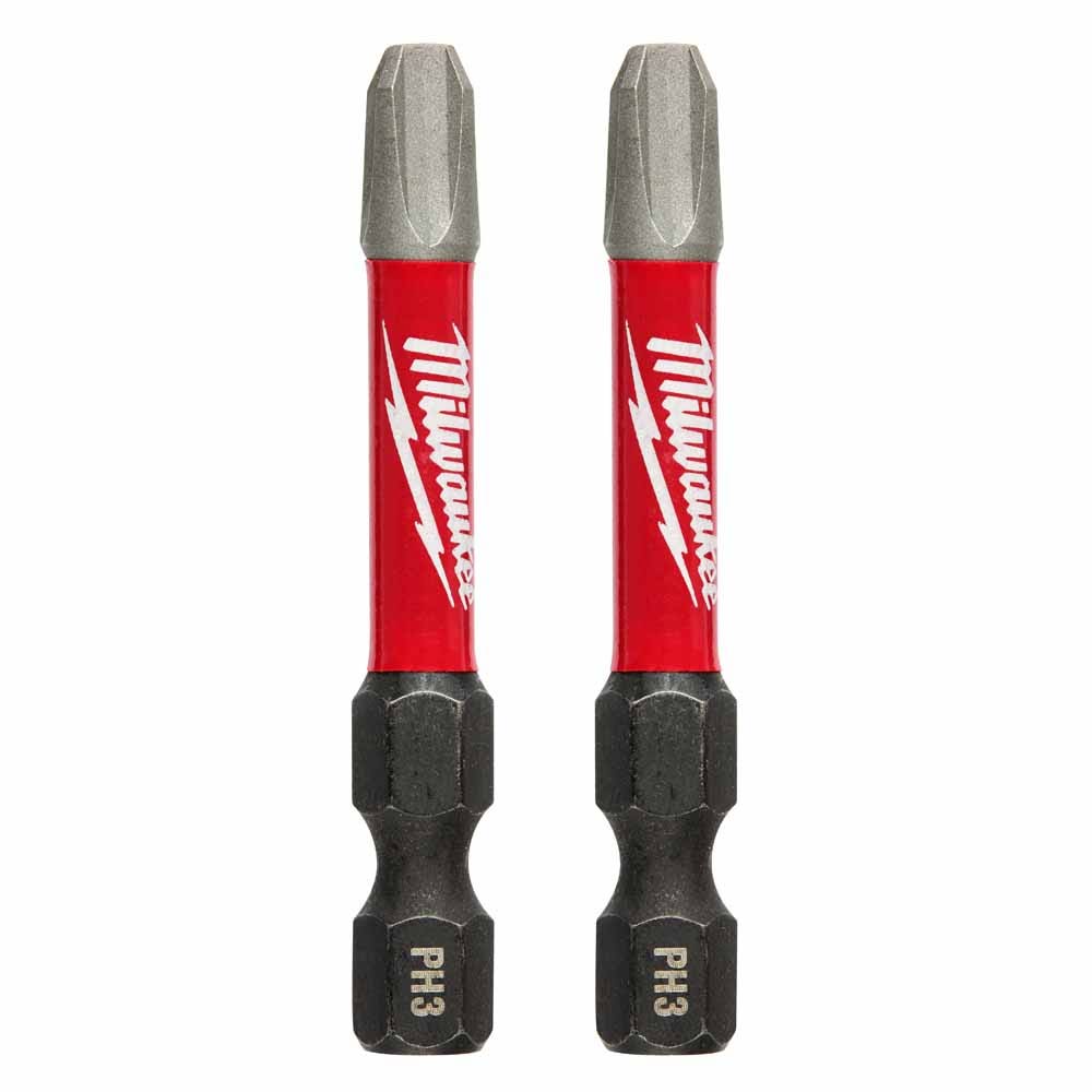 MILWAUKEE SHOCKWAVE Power 50mm (2 ) Phillips #3 Screwdriver Bit - 2 Piece 48324963