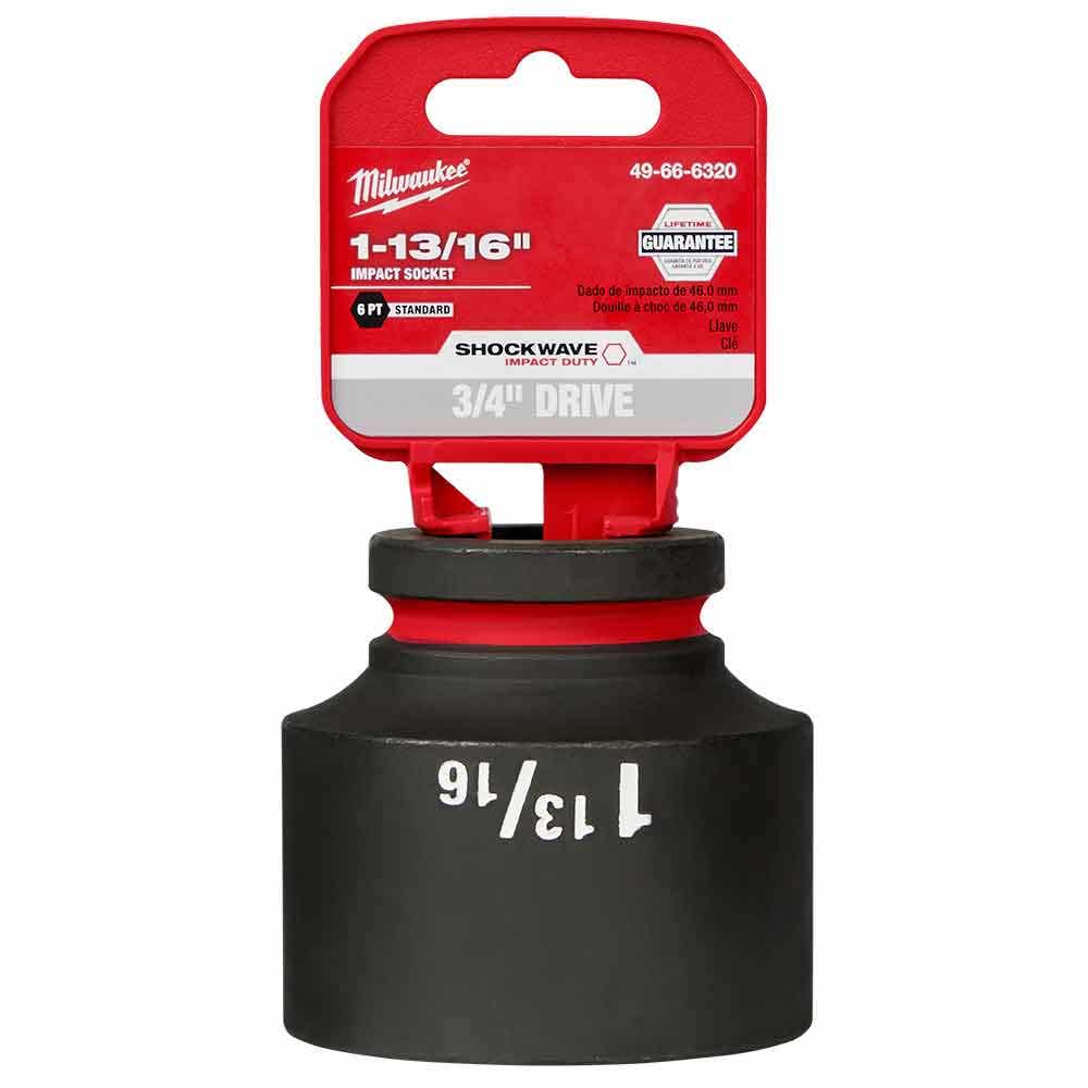 MILWAUKEE SHOCKWAVE 3/4" Drive 1-13/16" Standard 6 Point Impact Socket 49666320