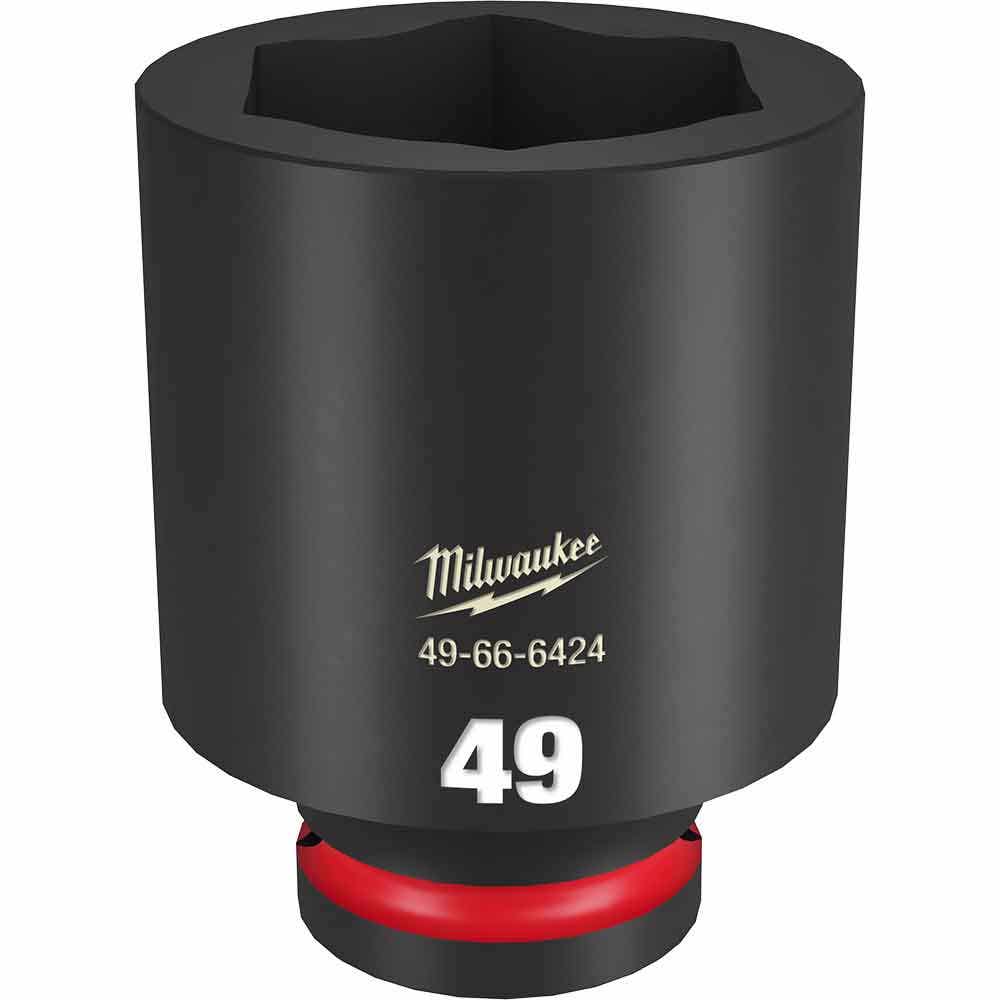 MILWAUKEE SHOCKWAVE 3/4inch Drive 49mm Deep 6 Point Impact Socket 49666424