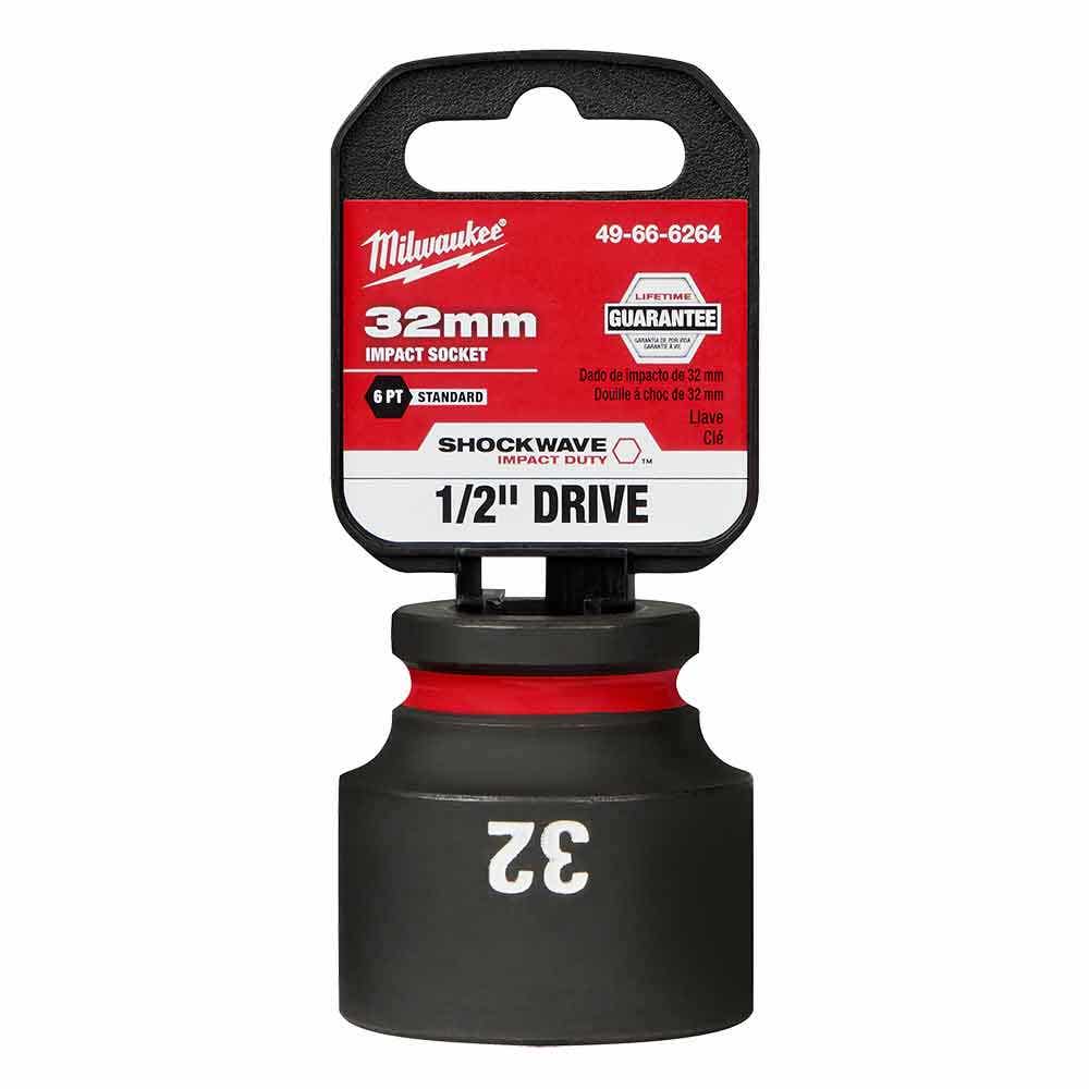 MILWAUKEE SHOCKWAVE 1 2 Drive 32mm Standard 6 Point Impact Socket 49666264
