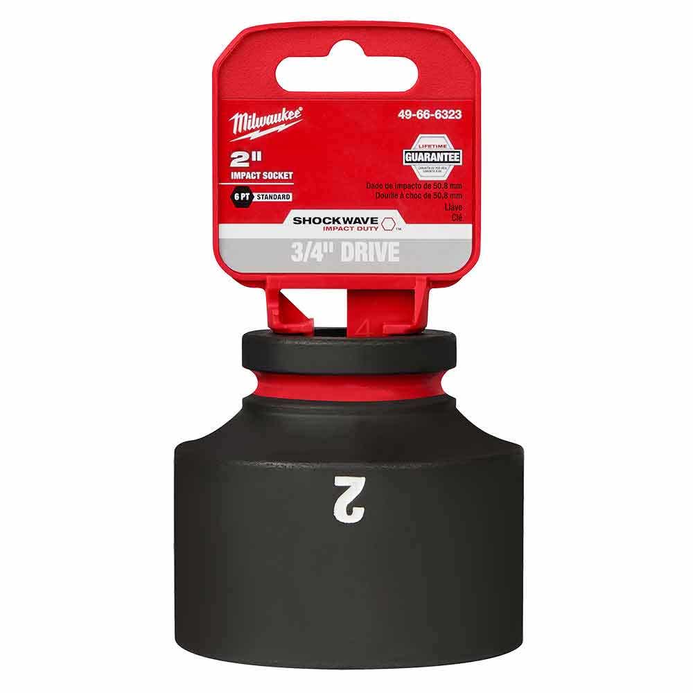 MILWAUKEE SHOCKWAVE 3 4 Drive 2 Standard 6 Point Impact Socket 49666323