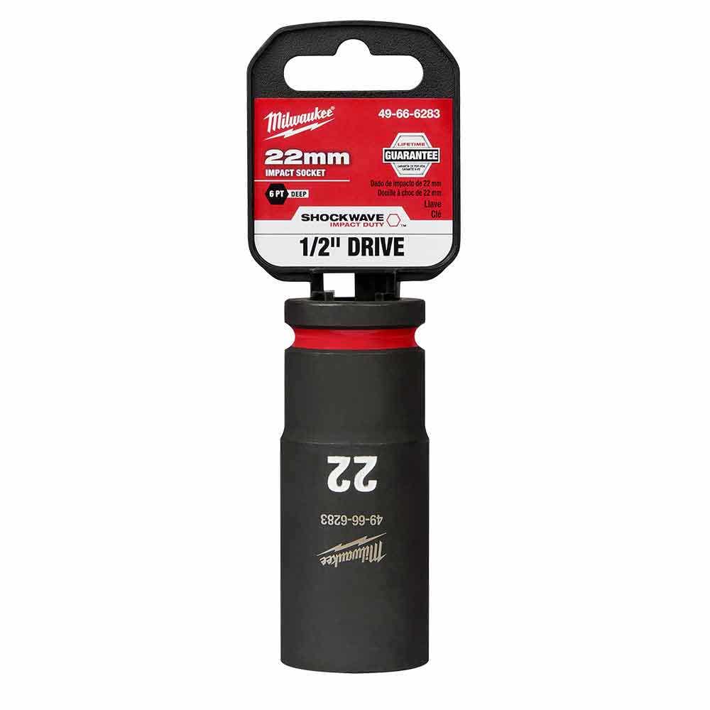 MILWAUKEE SHOCKWAVE 1 2 Drive 22mm Deep 6 Point Impact Socket 49666283
