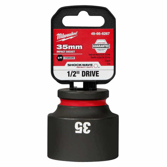 MILWAUKEE SHOCKWAVE 1 2 Drive 35mm Standard 6 Point Impact Socket 49666267