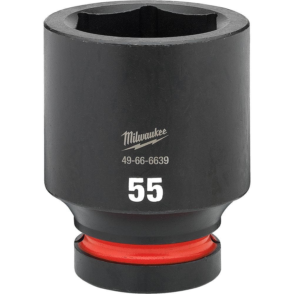 MILWAUKEE SHOCKWAVE 1inch Drive 55mm Deep 6 Point Impact Socket 49666639