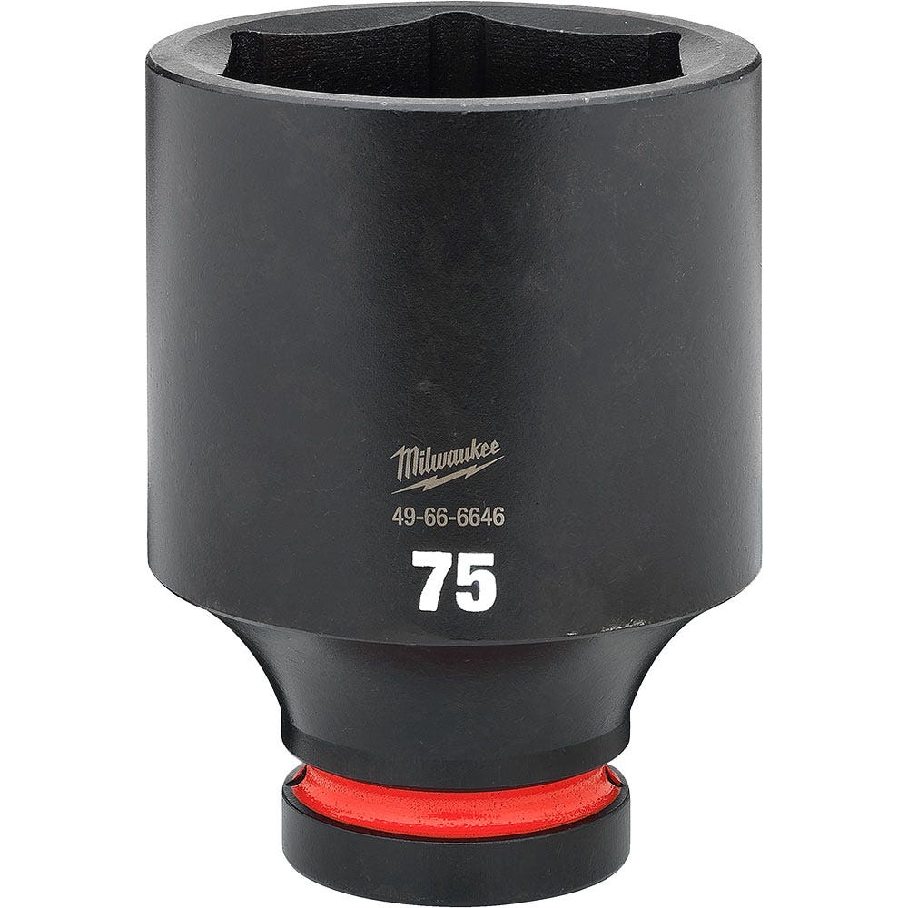 MILWAUKEE SHOCKWAVE 1inch Drive 75mm Deep 6 Point Impact Socket 49666646