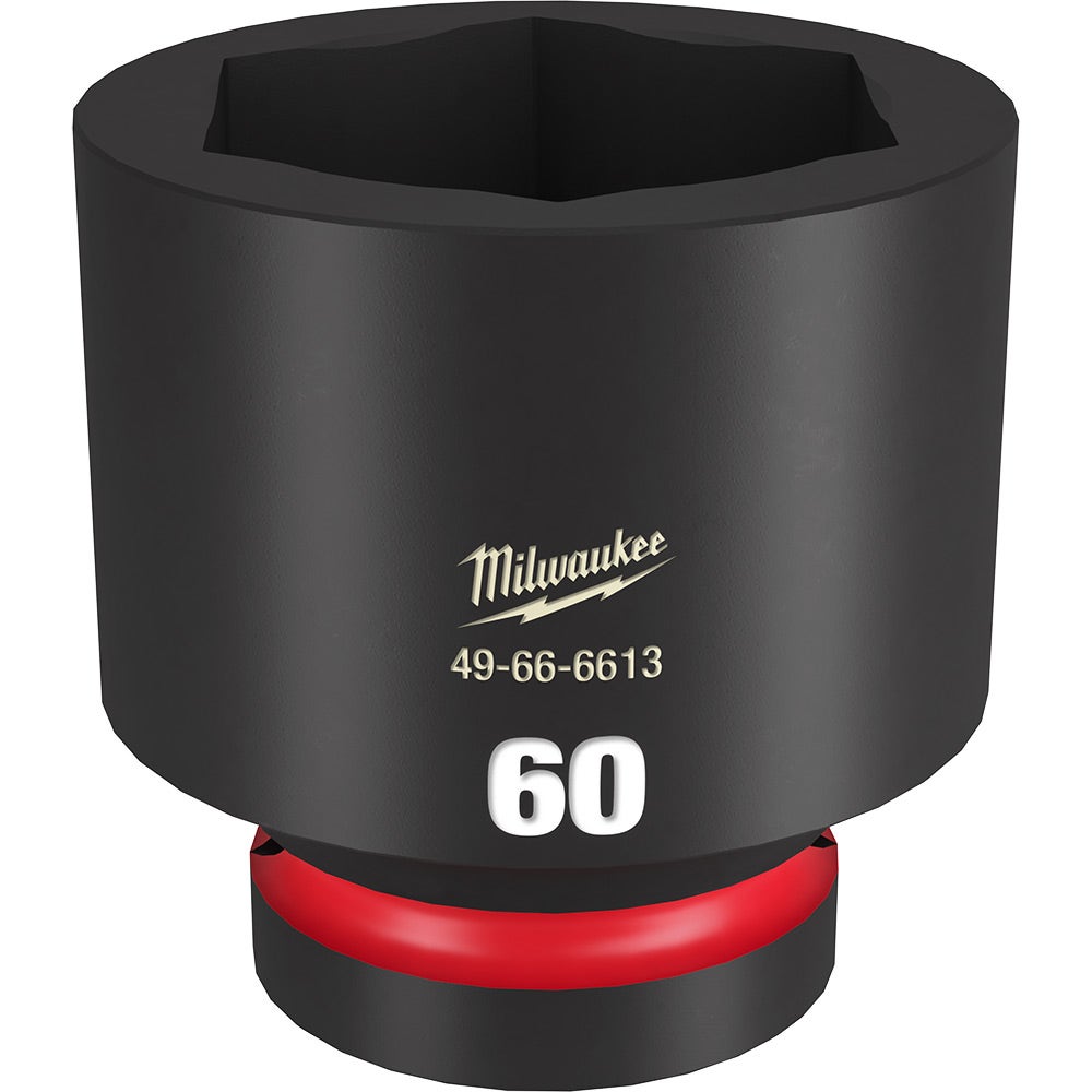 MILWAUKEE SHOCKWAVE 1inch Drive 60mm Standard 6 Point Impact Socket 49666613