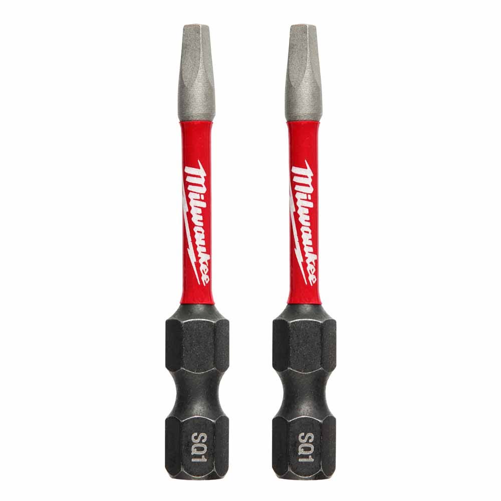 MILWAUKEE SHOCKWAVE Power 50mm (2") Square Recess #1 Screwdriver Bit - 2 Piece 48324971