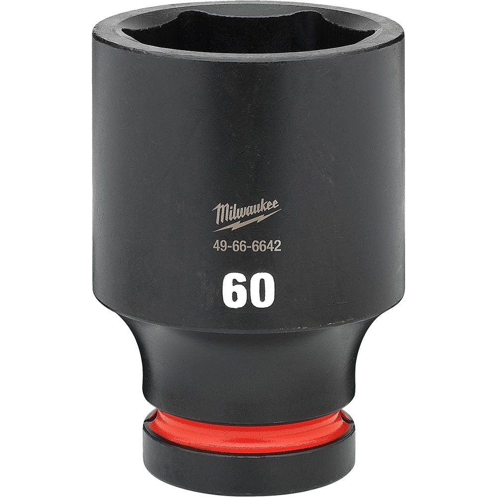 MILWAUKEE SHOCKWAVE 1inch Drive 60mm Deep 6 Point Impact Socket 49666642