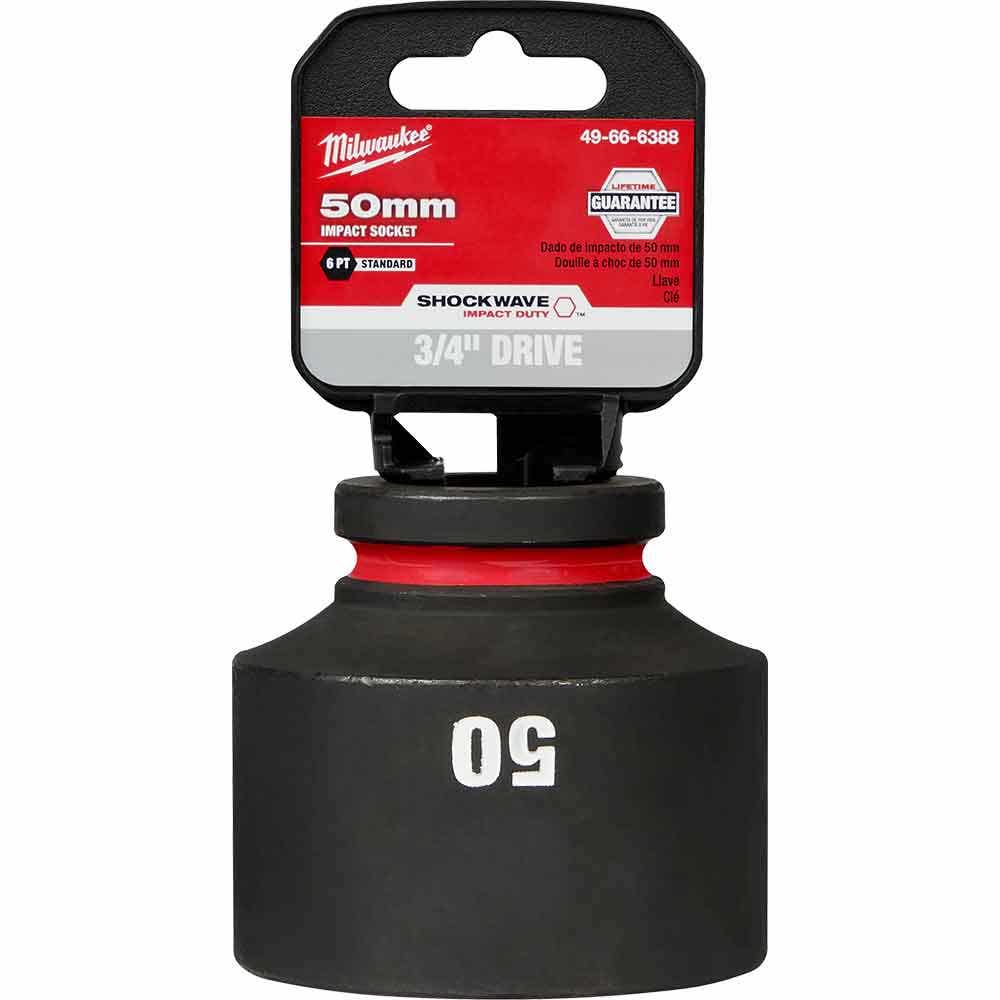 MILWAUKEE SHOCKWAVE 3 4inch Drive 50mm Standard 6 Point Impact Socket 49666388