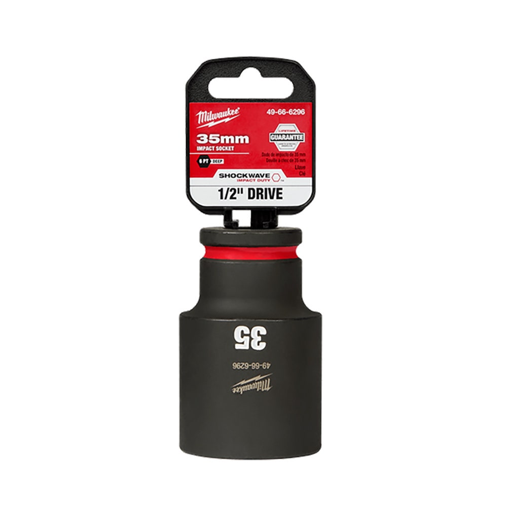 MILWAUKEE SHOCKWAVE 1 2inch Drive 35mm Deep 6 Point Impact Socket 49666296