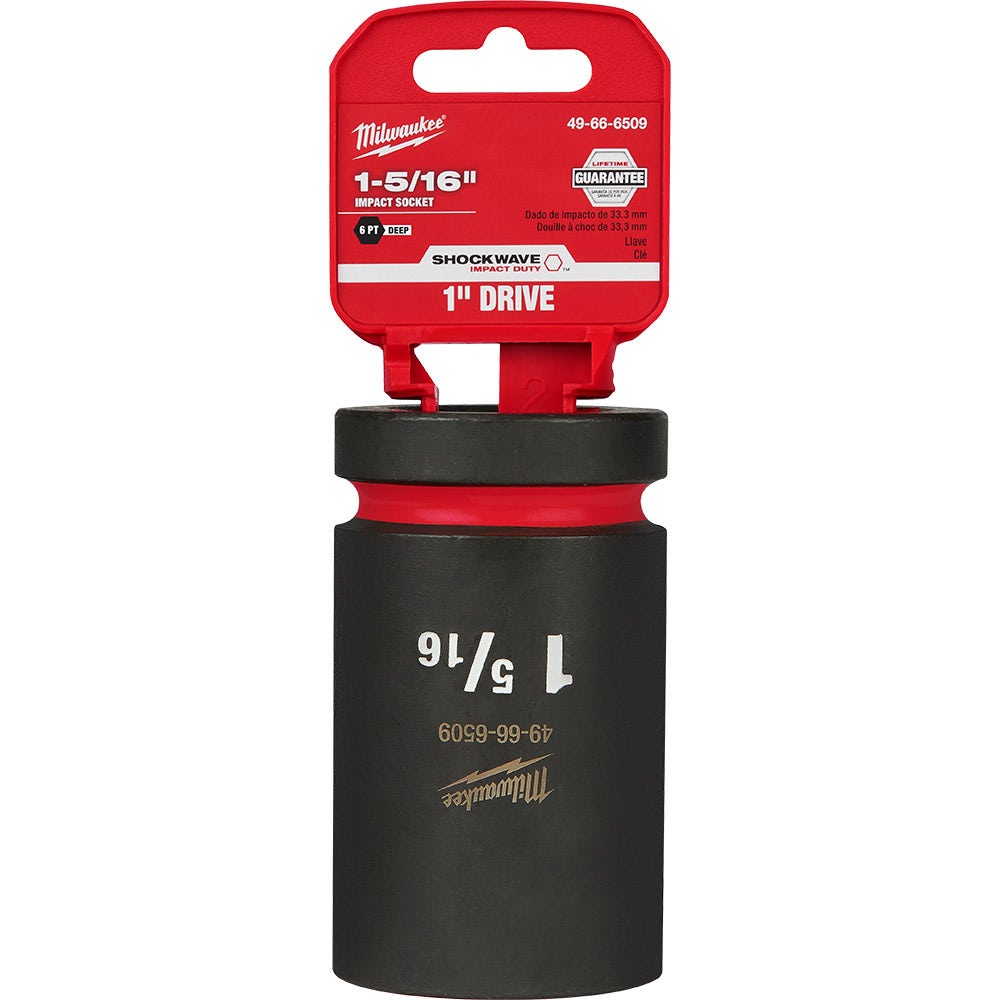 MILWAUKEE SHOCKWAVE 1" Drive 1-5/16" Deep 6 Point Impact Socket 49666509