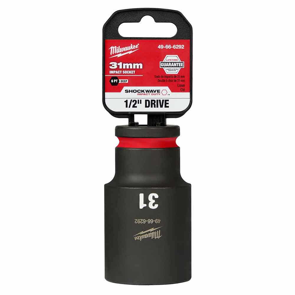 MILWAUKEE SHOCKWAVE 1 2inch Drive 31mm Deep 6 Point Impact Socket 49666292
