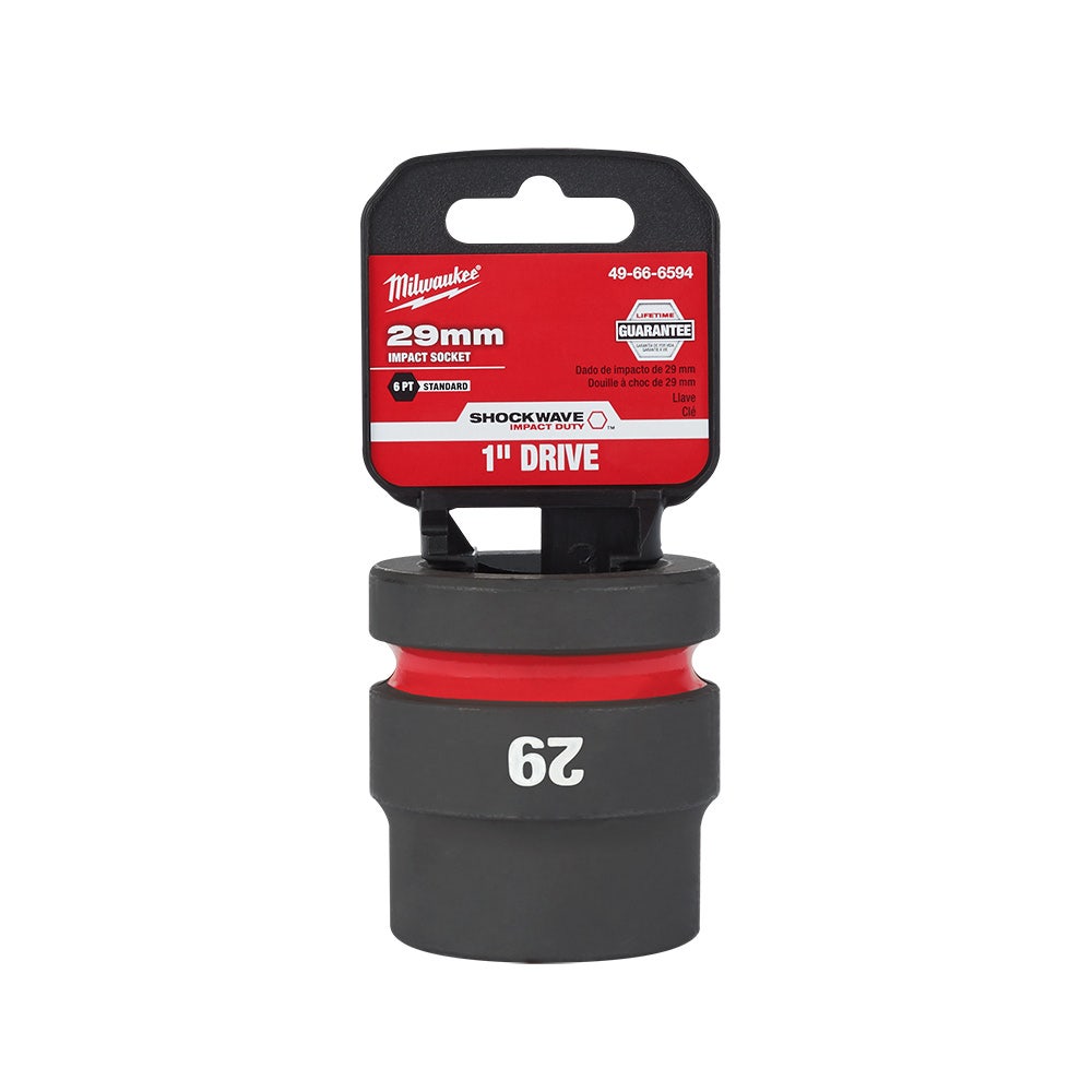 MILWAUKEE SHOCKWAVE 1inch Drive 29mm Standard 6 Point Impact Socket 49666594