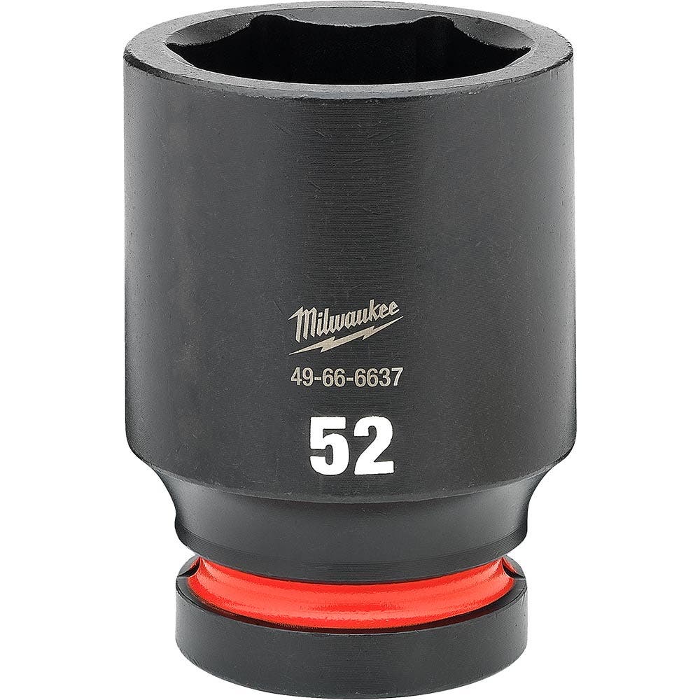 MILWAUKEE SHOCKWAVE 1inch Drive 52mm Deep 6 Point Impact Socket 49666637