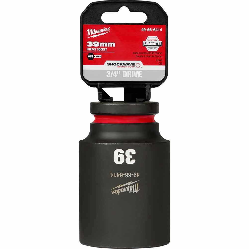 MILWAUKEE SHOCKWAVE 3 4inch Drive 39mm Deep 6 Point Impact Socket 49666414