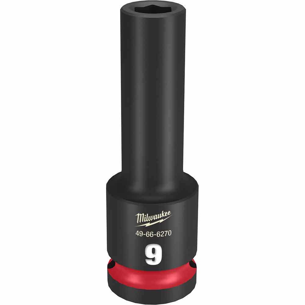 MILWAUKEE SHOCKWAVE 1 2 Drive 9mm Deep 6 Point Impact Socket 49666270
