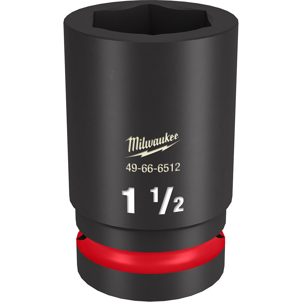 MILWAUKEE SHOCKWAVE 1" Drive 1-1/2" Deep 6 Point Impact Socket 49666512