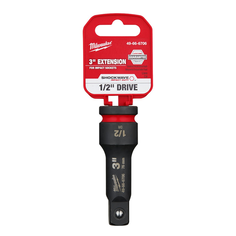 MILWAUKEE SHOCKWAVE 1 2 Drive 76mm (3 ) Impact Socket Extension 49666706
